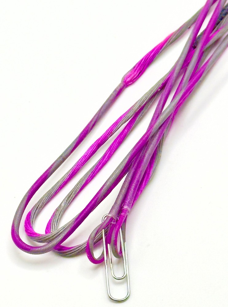 Mathews Genesis String & Cable Replacement Bowstring Set - Flo. Purple & Silver