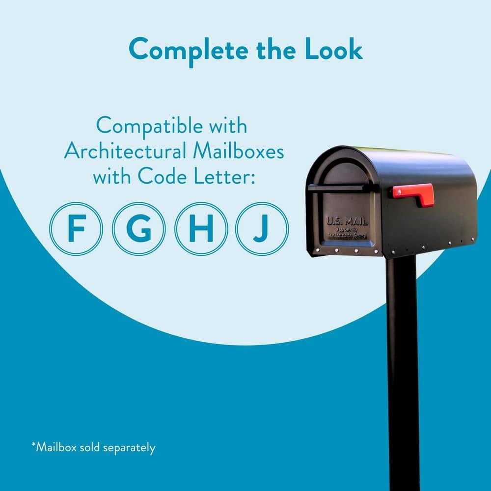 Architectural Mailboxes Pacifica In-Ground Steel Mailbox Post Black