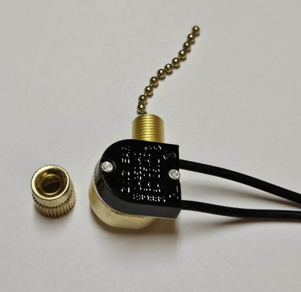 ZING EAR PULL CHAIN SWITCH WITH METAL SHELL FOR CANOPY OR CEILING FAN LIGHT 109G