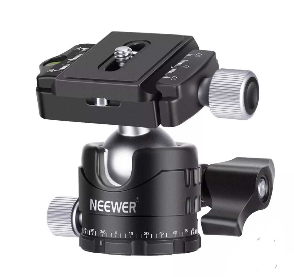 Neewer Professional Low Profile Tripod Ball Head 360 Degree Panoramic Rotating