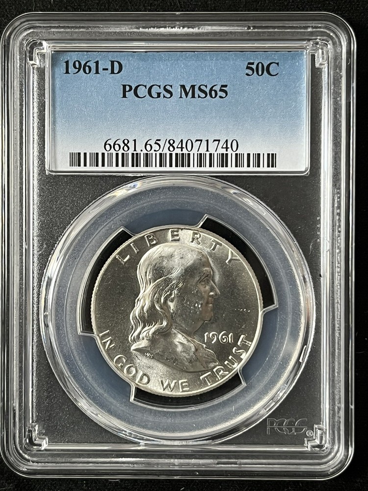 1961-D 50C Franklin Half Dollar  PCGS MS65  84071740