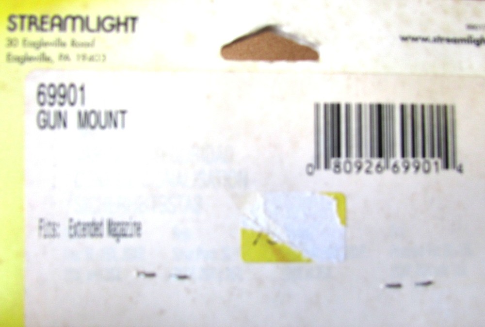 Streamlight Tactical Flashlight Mag Tube Rail Mount 69901