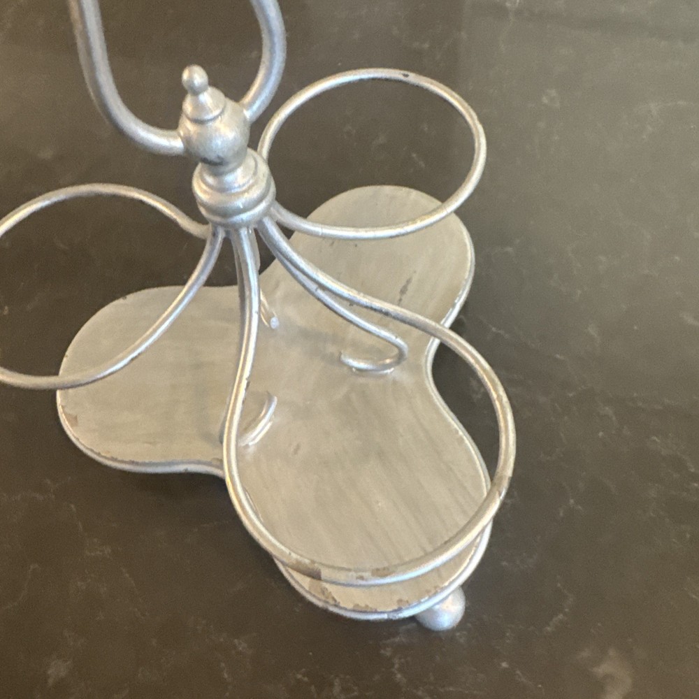 Vintage Metal Three Candle Holder