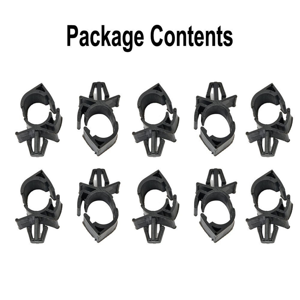 10 Pcs Fasteners Clips Wire Harness Fixing Automatic Route Cable Black Plastic