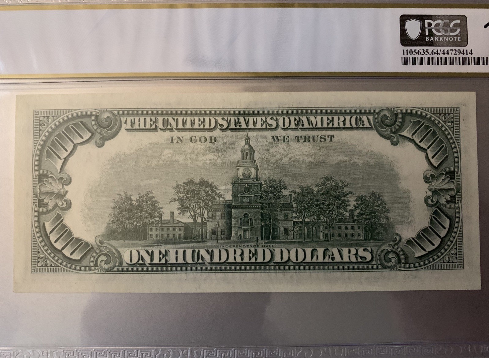 US Note Legal Tender 1966 $100 Legal Fr. 1550 PCGS-64