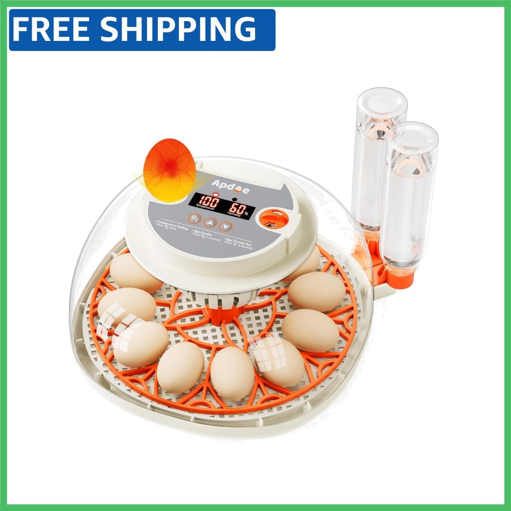 HatchPro 12 Egg Incubator with Auto Turning & Humidity Control - 12 Eggs