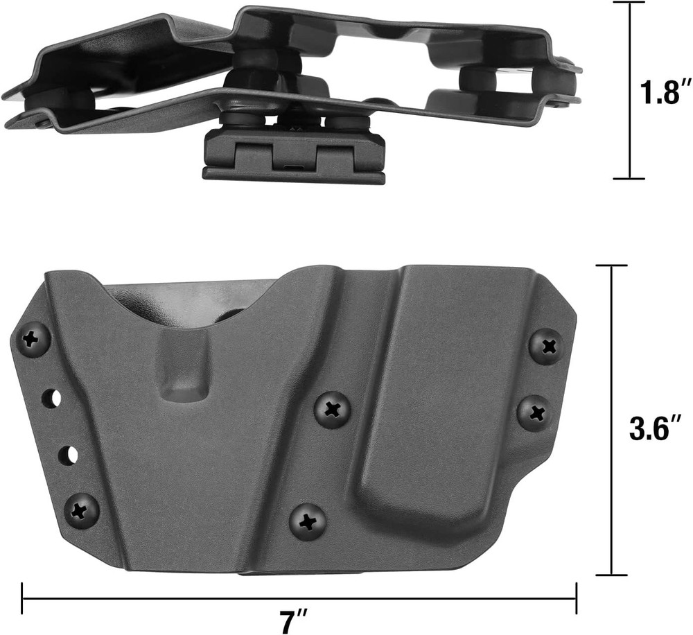 Kydex Handcuff Holster with 9/.40 Double Stack Holder Combo Kydex Handcuff Case