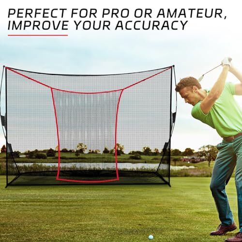 Golf Practice Net Extender 4 X 6 Ft Golf Net Attachment for 7 Ft or 10 Ft Golf