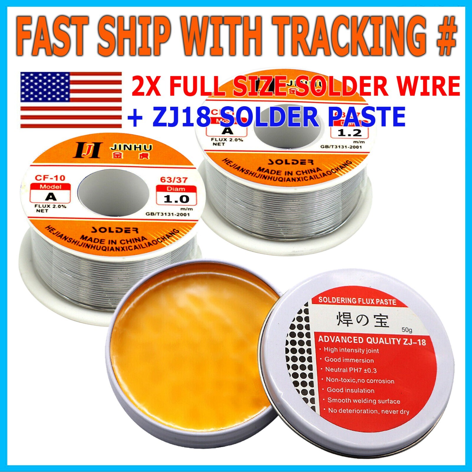 3PC Tin Lead FREE 1mm 60/40 Rosin Core Solder Flux Soldering Welding Iron Wire