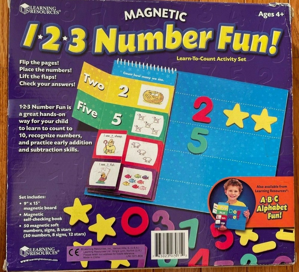 Learning Resources 123 Number Fun Magnetic Activity Set Educational Toys