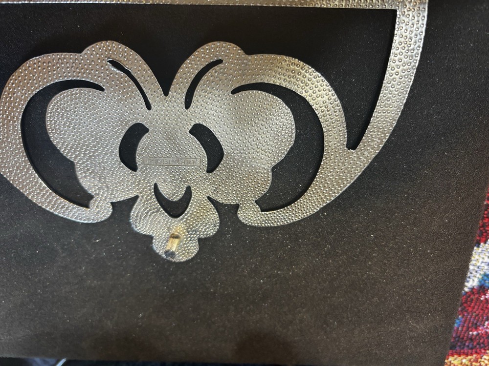 E P Italy Silver Plate Abstract Trivet