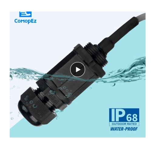RJ45 Waterproof panel mount Connector M20 Ethernet LAN USA