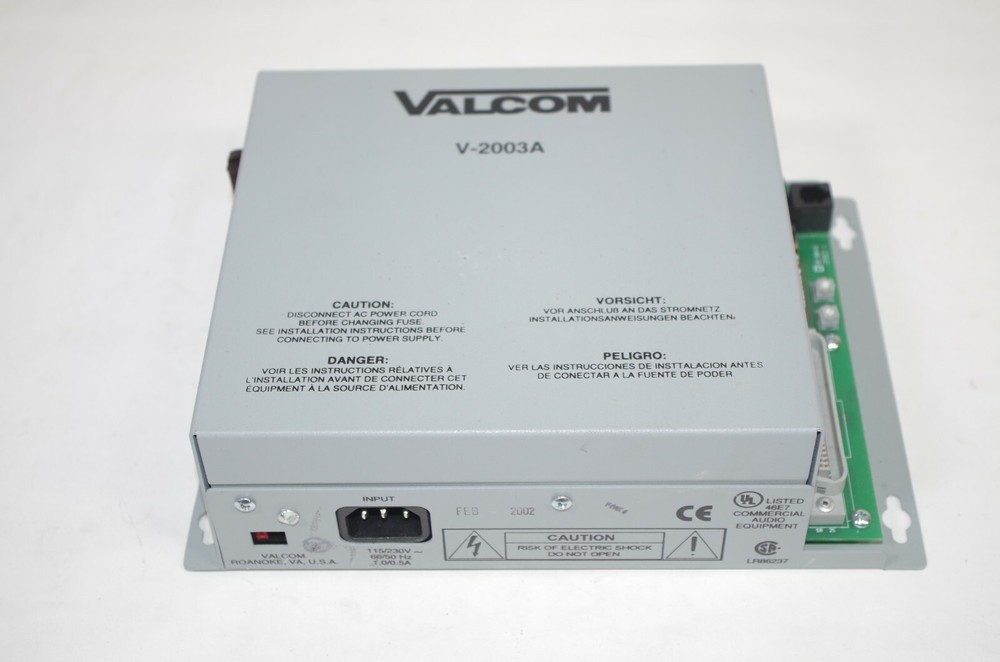 Valcom Model V-2003A 3 Zone Page Control AS IS READ