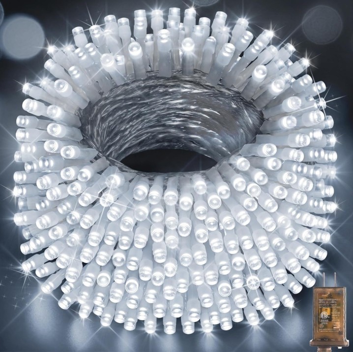 Connectable 240LED 88Ft 13Modes String Lights Outdoor green  Wire COLD WHITE
