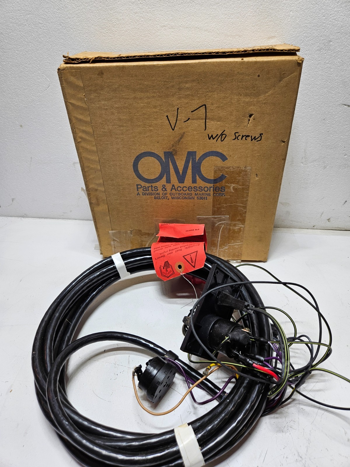 NOS OEM BRP OMC Johnson Evinrude 20' Feet Red Plug Wiring Harness 0174960 New