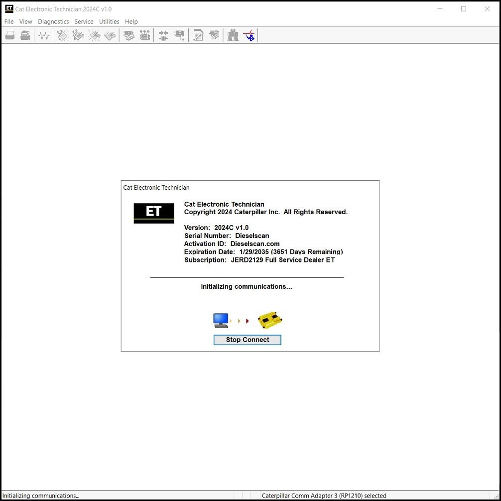 Cat ET 2025A with 10 Digit Factory Pass Gen