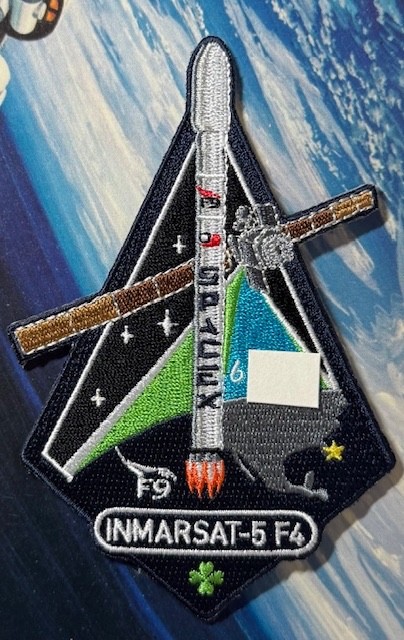 INMARSAT-5 F4 AUTHENTIC SPACEX SPACE X EMPLOYEE NUMBERED PATCH 🚀