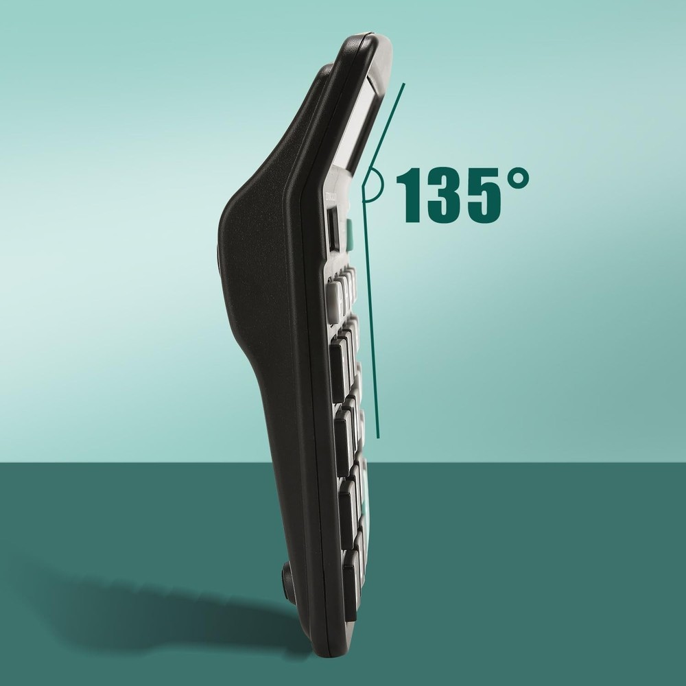 Stylish 12 Digit LCD Calculator - Solar & Battery with Comfortable Key Input