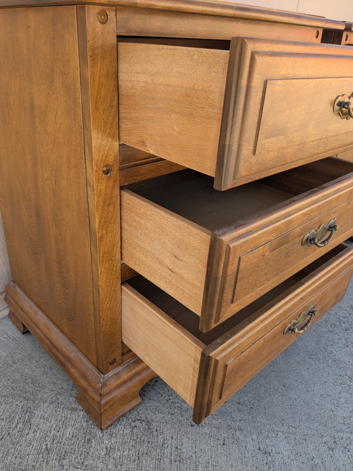 Vintage Modern Regency Wood Side Tables Night Stands End Tables