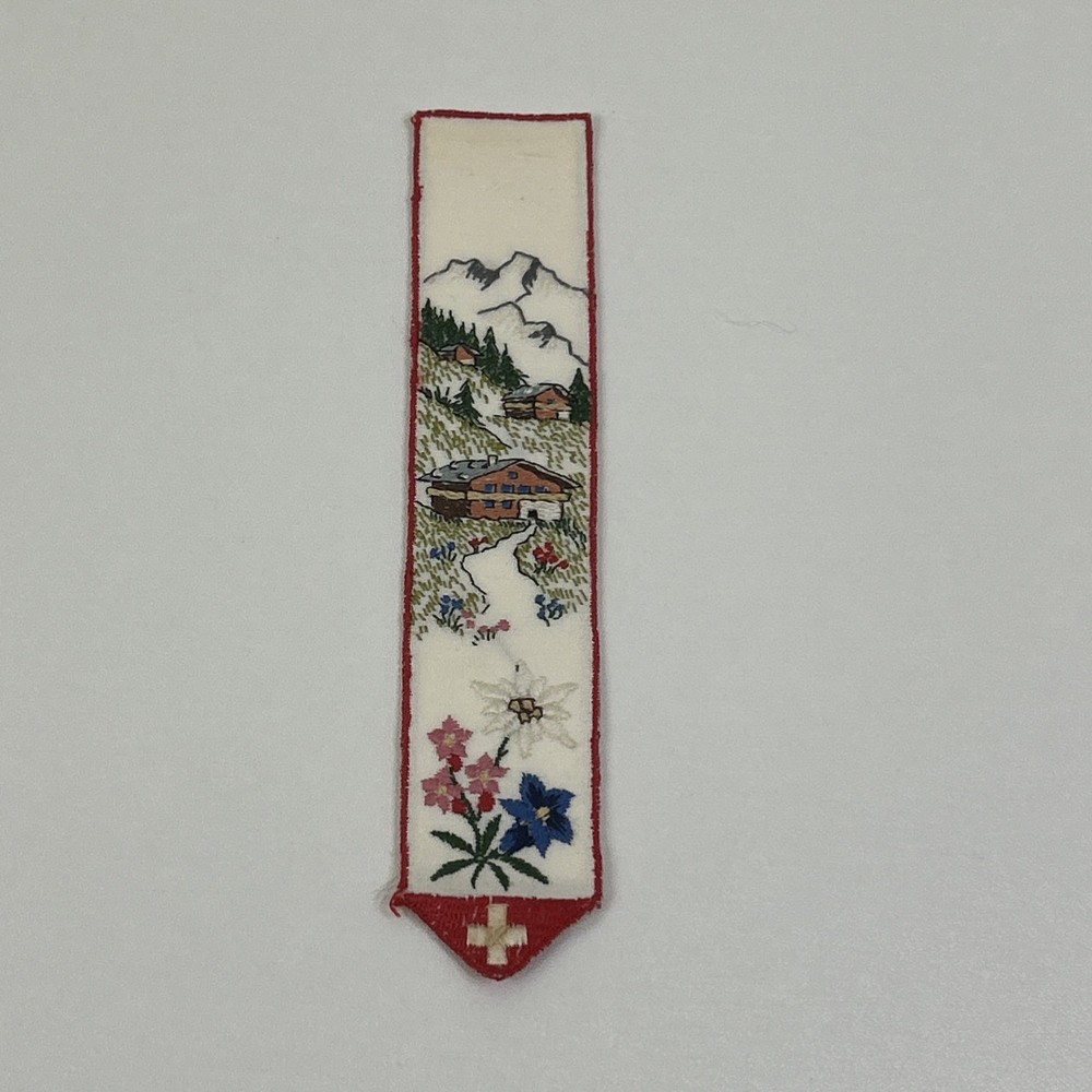 Handmade Needlepoint Bookmark - Switzerland