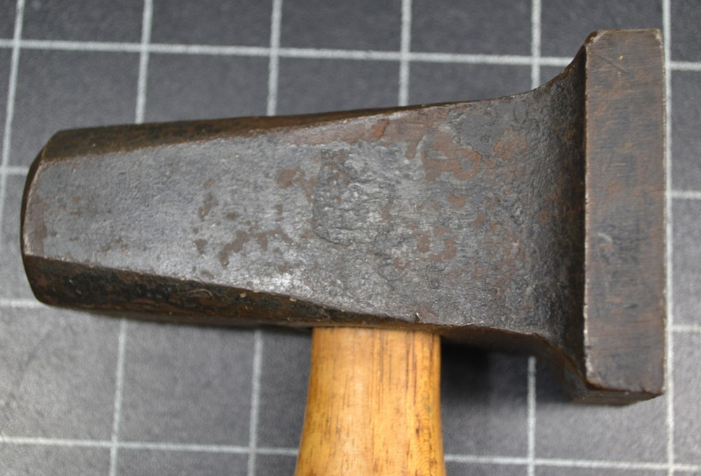 ATHA - 2 1/2" - BLACKSMITH SQUARE FLATTER HAMMER - ALL ORIGINAL WITH HANDLE