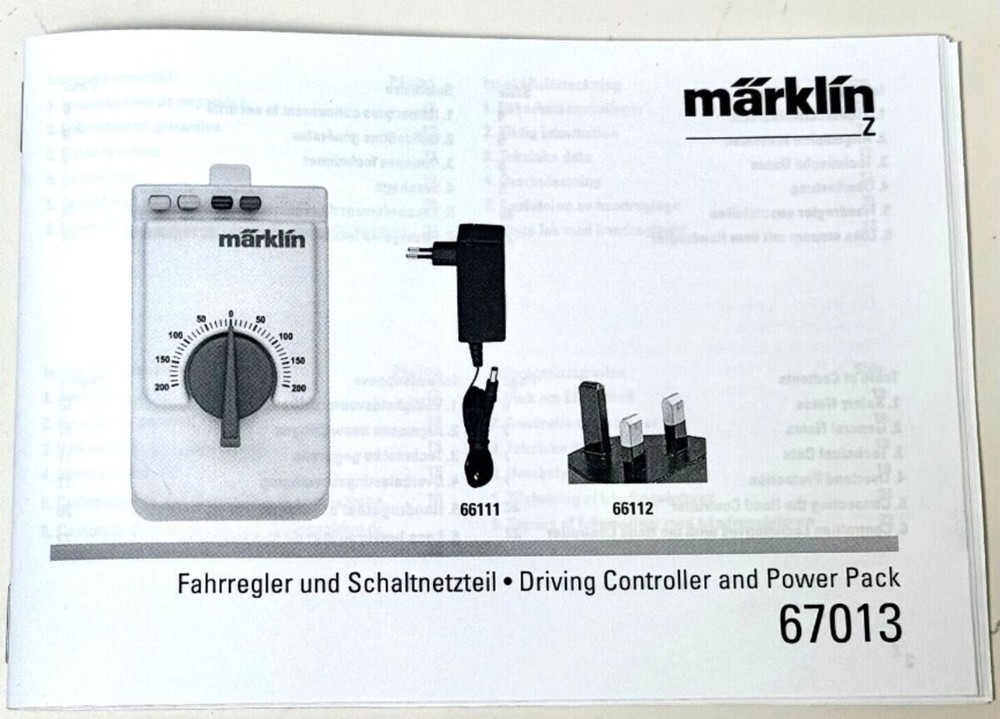 Marklin 67013 Z 230 Volt Current Supply Power Pack