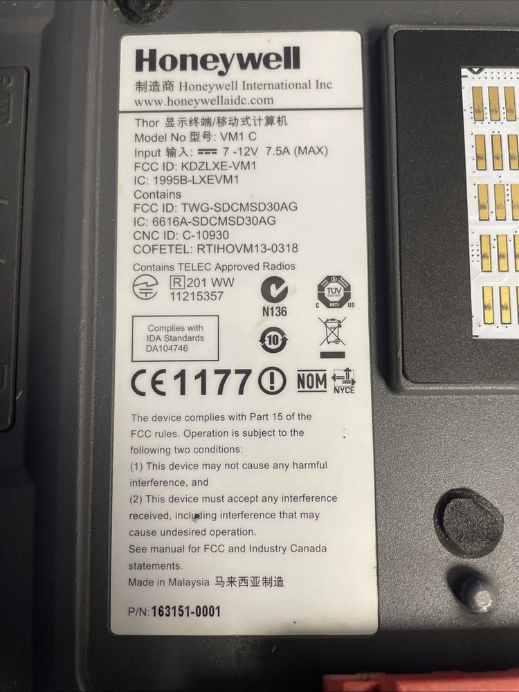 AS IS 3X Honeywell Thor VM1 C Data Terminal Vehicle-Mounted Computer / UNTESTED