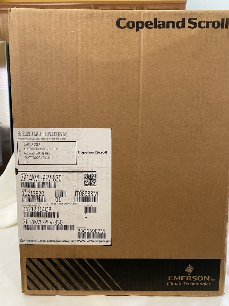 Copeland ZP14KVE-PFV-830 Scroll Compressor