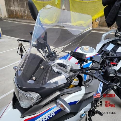 Motorcycle Windshield Deflector Double Bubble Windscreen Compatible with Clear