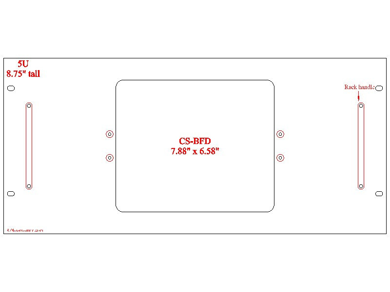 5U Shelfless RACK MOUNT for Connect Systems CS-BFD with Handles