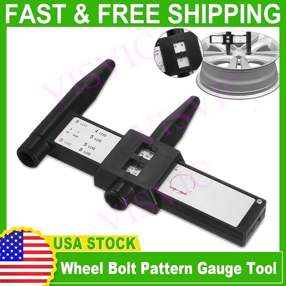Wheel Bolt Pattern Gauge Tool 4 5 6 8 Lug Pattern Quick Measure Slide Hand Held✔