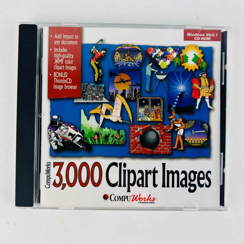 CompuWorks 3000 Clipart Images PC CD ROM Software