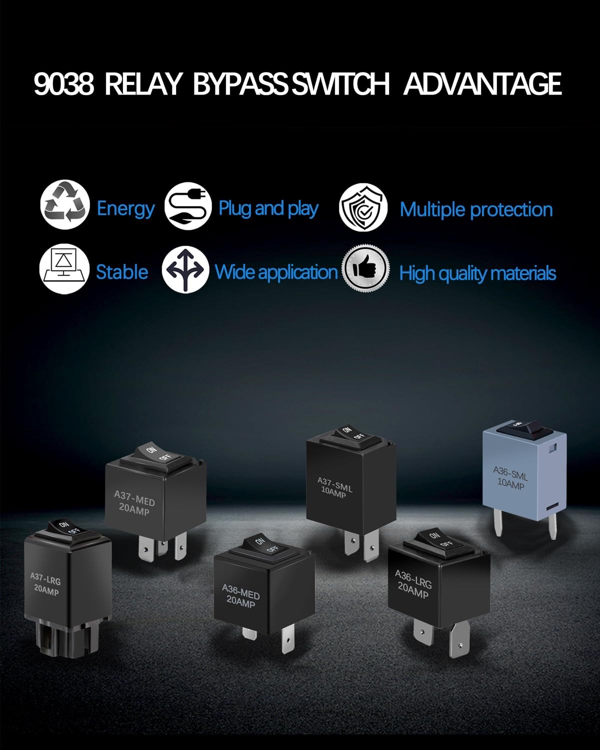 9038 Relay Bypass Switch, Relay Bypass Switch Kit, Replacement 9036 9037