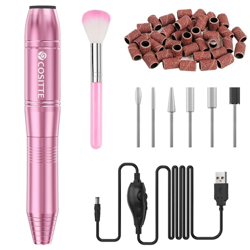 Versatile Nail Drill Machine - USB Electric Manicure Kit with Bits & Bands