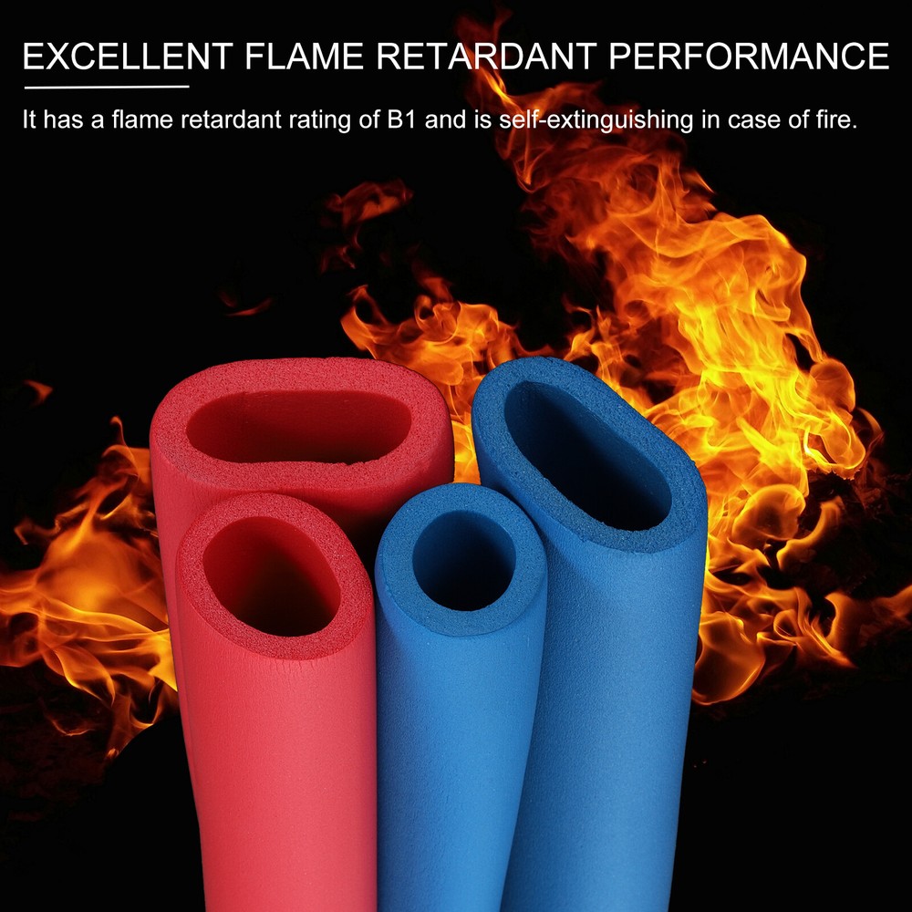70.9"Length 0.75" ID Pipe Insulation 7mm Thickness Blue