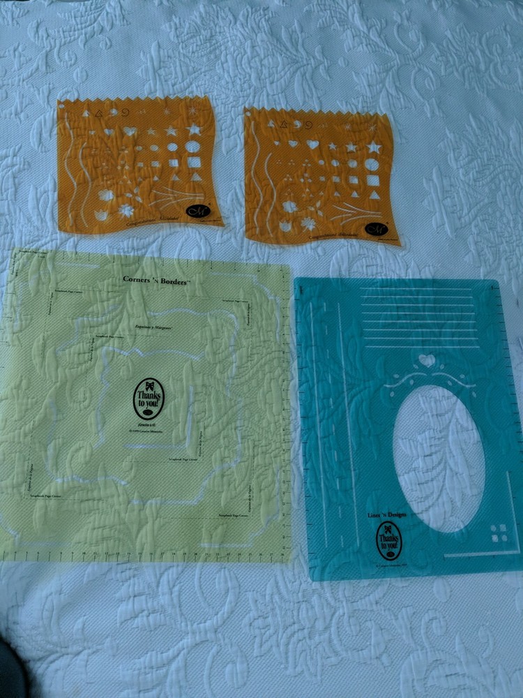 Creative Memories 4 Templates Congratulation Lines 'N Designs Corners 'N Borders