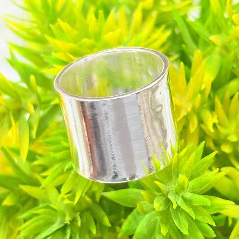 Bold 925 Sterling Silver Thick Ring | Crafted from Silver Sheet | Statement Jewe