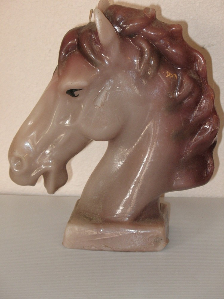 Large Heavy Horse Head Candle Never Burned