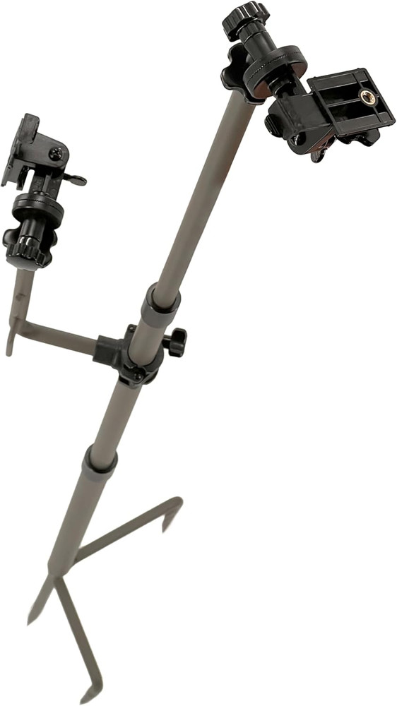 Edge Series Camera Stake – Telescoping Ground Mount, Dual Device Arm, No Tree Ne