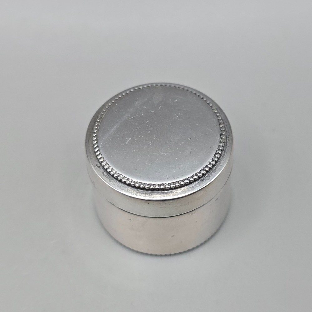 Antique Continental 800 Silver Vanity Pot/Small Box