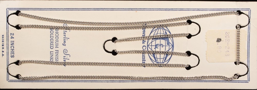 Sterling Silver Fine Link Chain 24” NEW