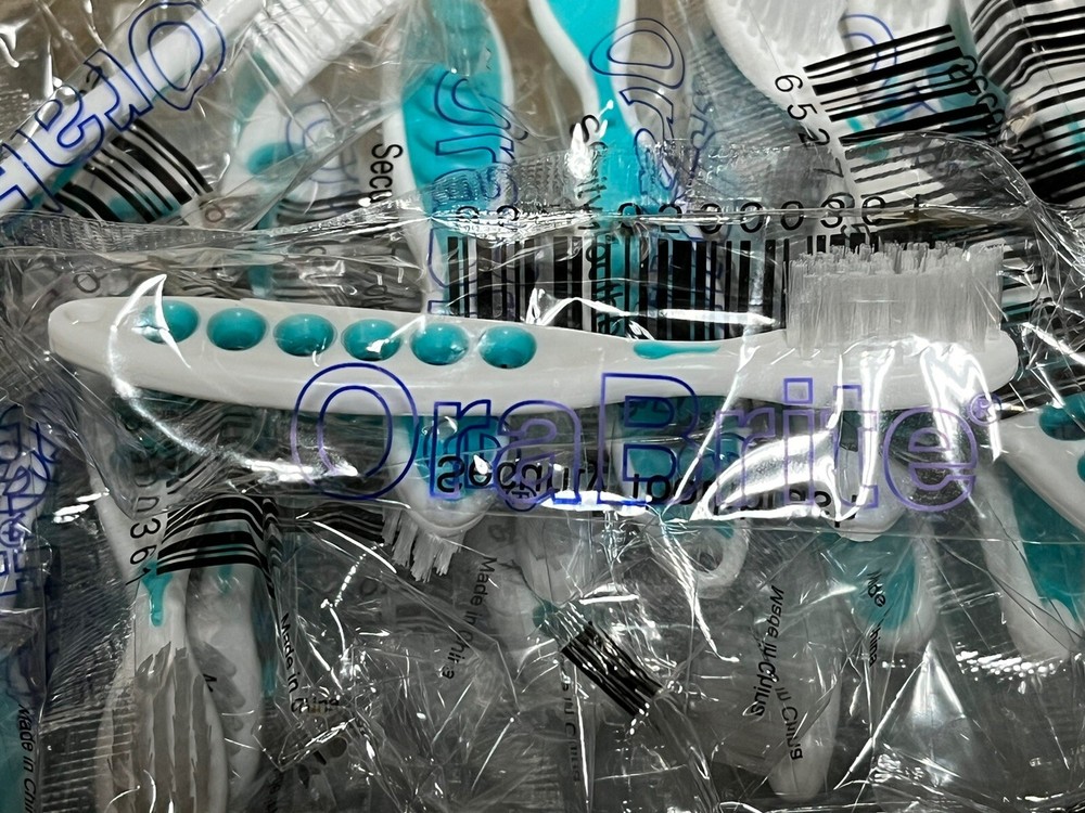 (144) ORABRITE Security Toothbrush Toothbrushes Handle Holes Case Travel