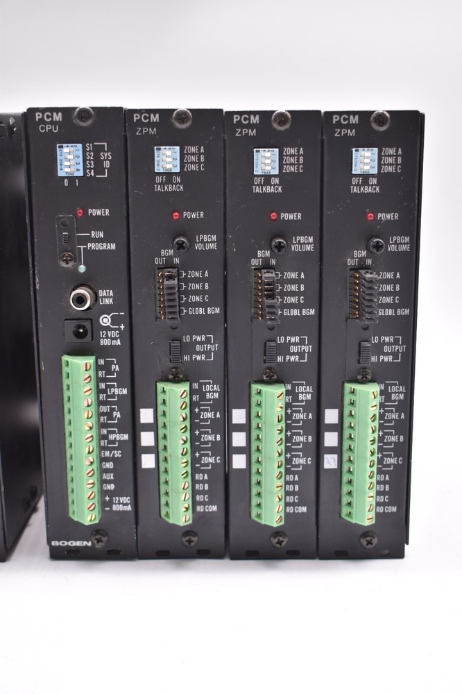 Bogen Communication PCM2000-B 2x CPU 6x ZPM ZONE Paging System Modules