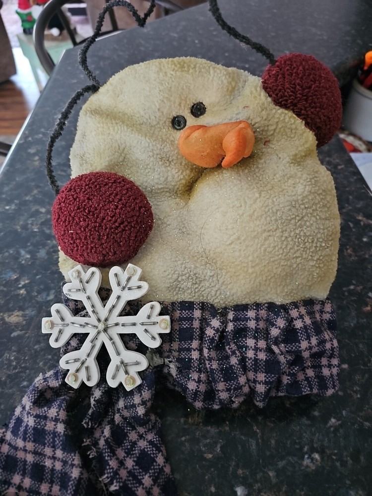 Primitive Rustic Grubby Christmas Winter  Snowman
