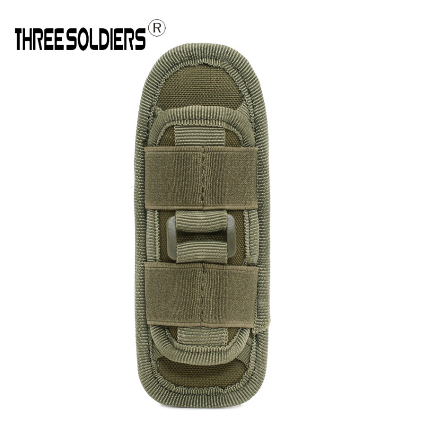 Tactical 360 Degrees Rotatable Flashlight Pouch Holder Case Belt Cover Accessory