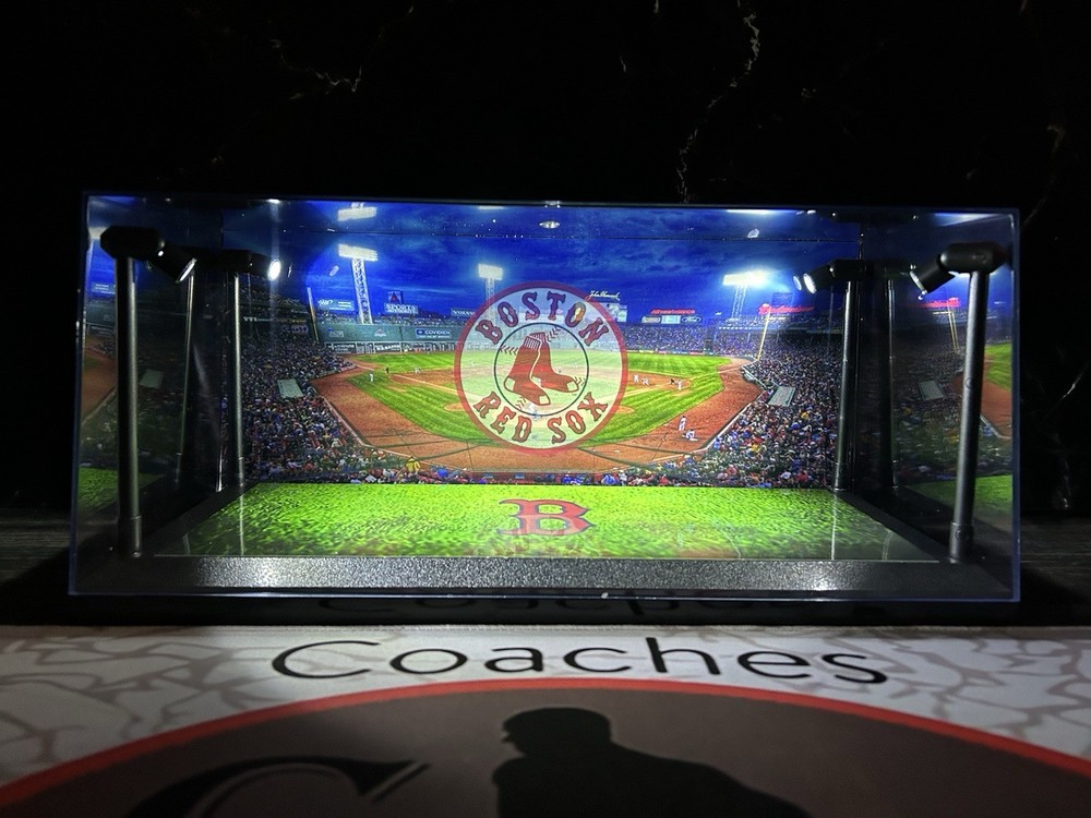 Boston Red Sox Custom 2-card PSA & BGS display case with LED lights - Baseball