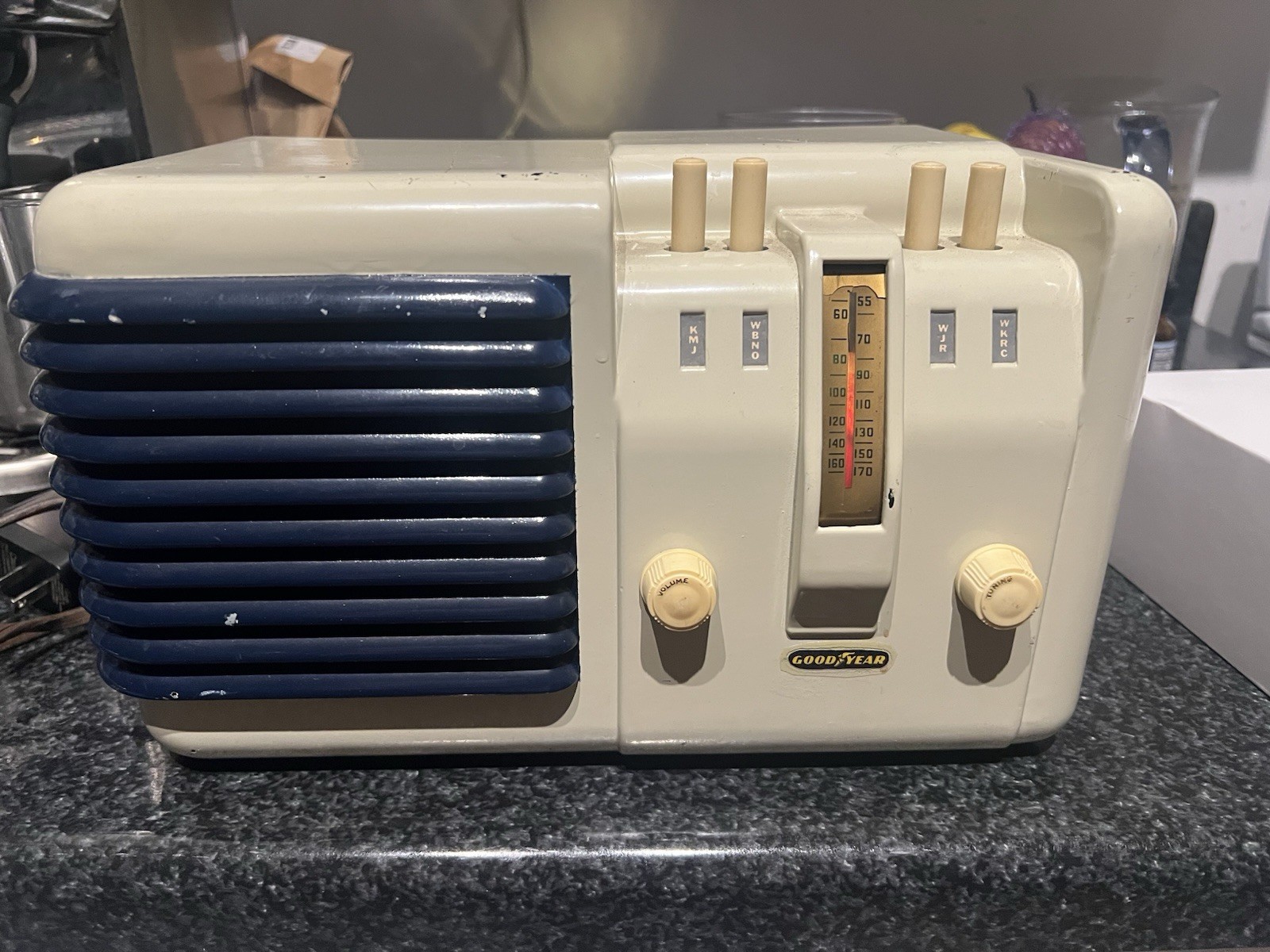 Goodyear Vintage Bakelite AM Tube Radio Late 30’s