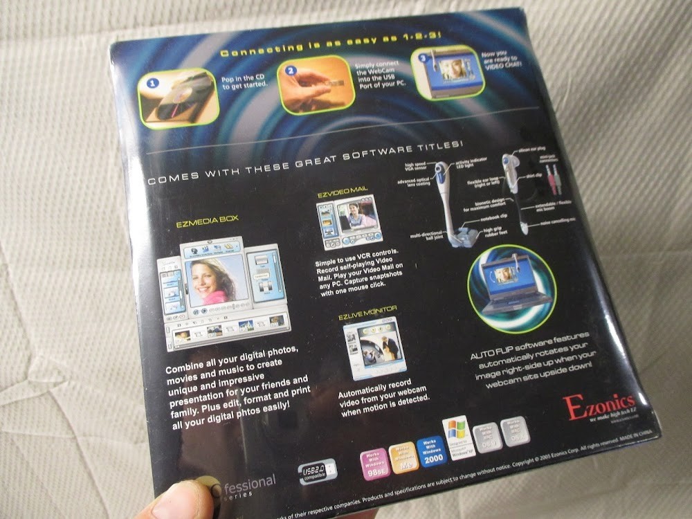 Ezonics iContact Pro VGA WebCam & Microphone HeadSet - New Sealed