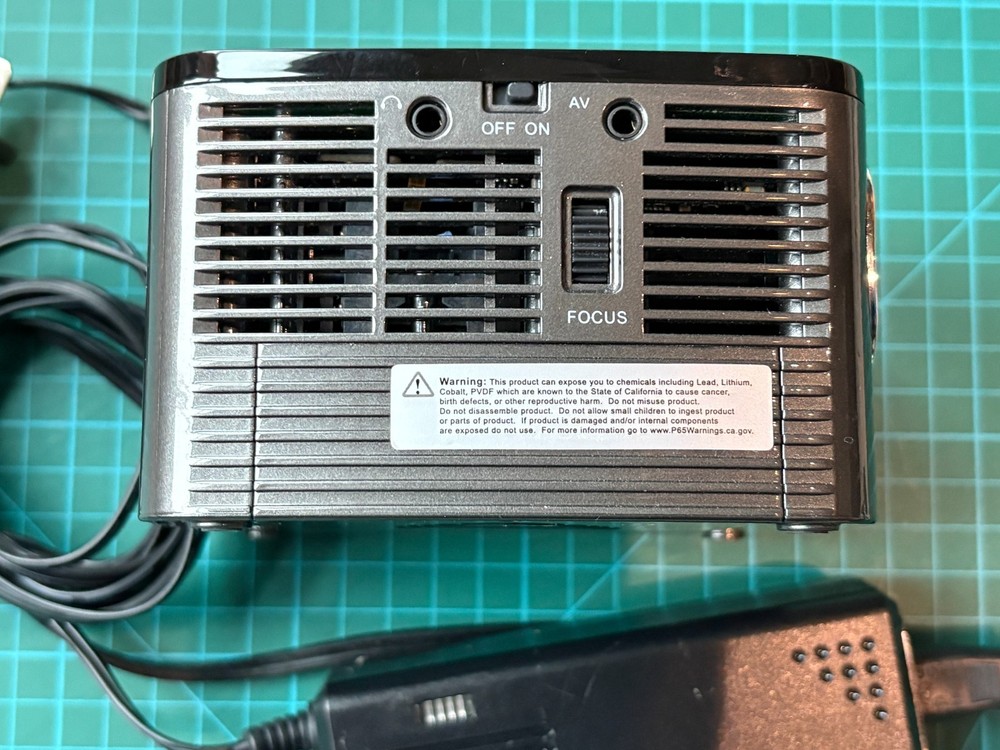 AAXA P7 Native 1080p Mini LED Projector. Great plugged in.