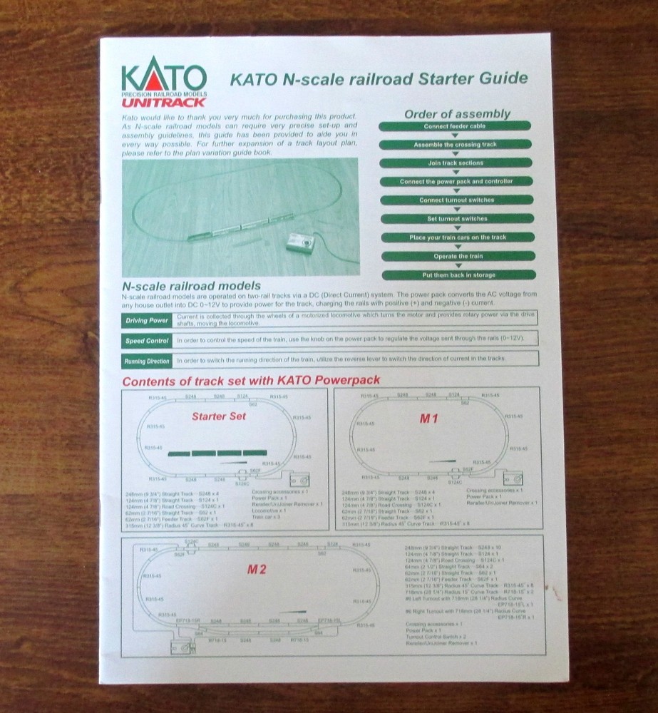 Kato Railroad Starter Guide N Scale Unitrack  Model Trains Illustrations